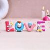 Love Miniature Adventure Showpiece Resin Love Cupid Miniature Valentines Day Gift for Husband Wife (4 Pcs, Multicolor)