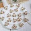 Elegant Pearl Moti & Rhinestone Beads (20 Pcs) for DIY Hair & Jewellery Making